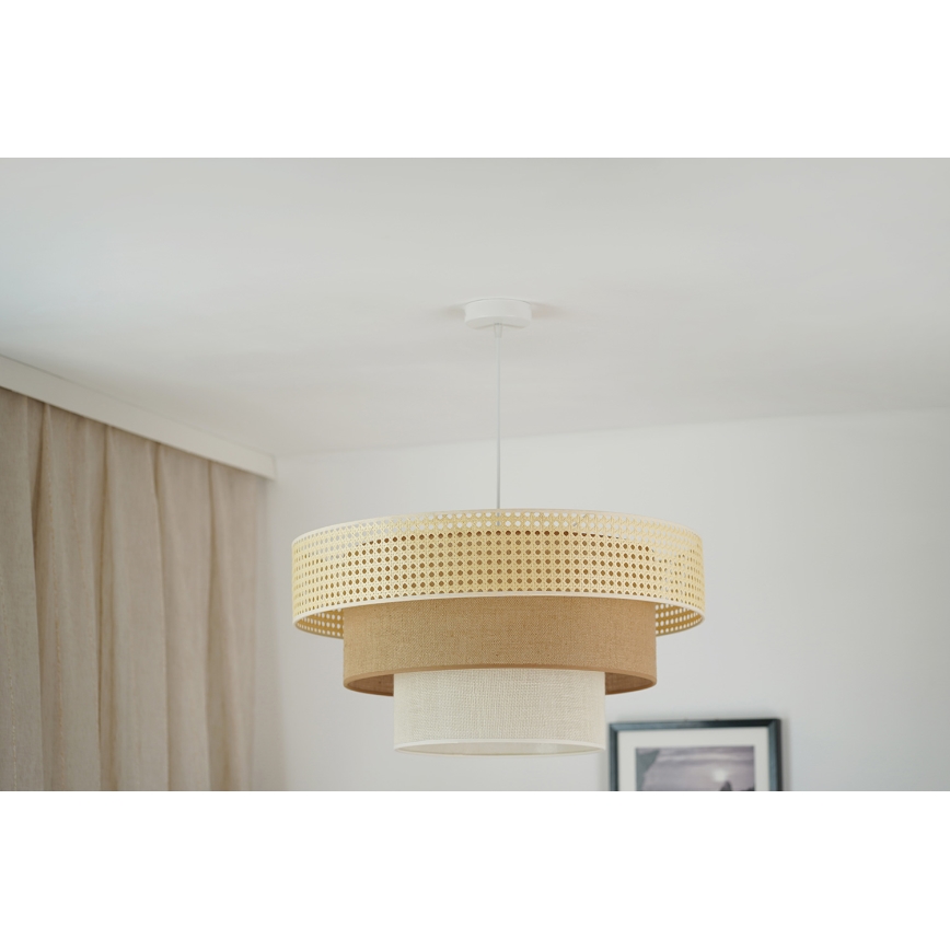 Brilagi - Suspension filaire CEDAR LUNETA 1xE27/15W/230V d. 60 cm beige/marron/crème