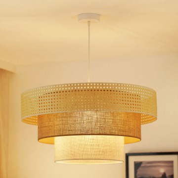 Brilagi - Suspension filaire CEDAR LUNETA 1xE27/15W/230V d. 60 cm beige/marron/crème