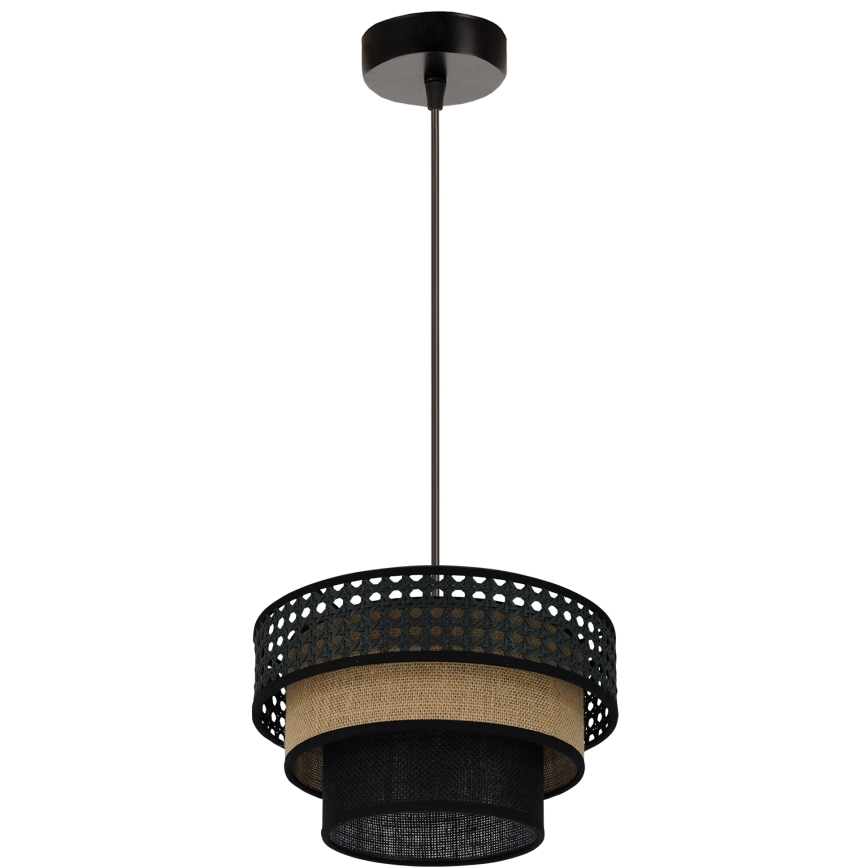 Brilagi - Suspension filaire DAKOTA LUNETA 1xE27/15W/230V d. 25 cm noir/beige