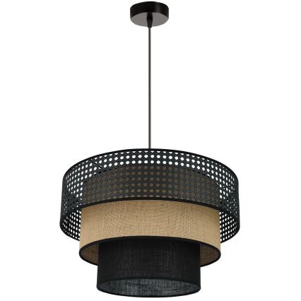 Brilagi - Suspension filaire DAKOTA LUNETA 1xE27/15W/230V d. 45 cm noir/beige