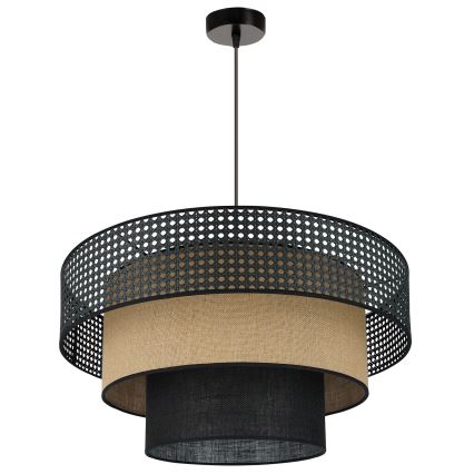Brilagi - Suspension filaire DAKOTA LUNETA 1xE27/15W/230V d. 60 cm noir/beige