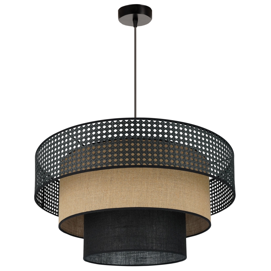 Brilagi - Suspension filaire DAKOTA LUNETA 1xE27/15W/230V d. 60 cm noir/beige