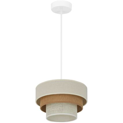 Brilagi - Suspension filaire DENVER LUNETA 1xE27/15W/230V d. 25 cm beige/marron/crème