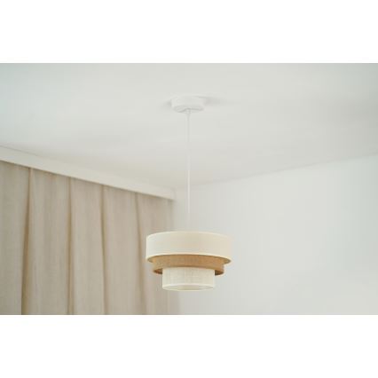 Brilagi - Suspension filaire DENVER LUNETA 1xE27/15W/230V d. 25 cm beige/marron/crème