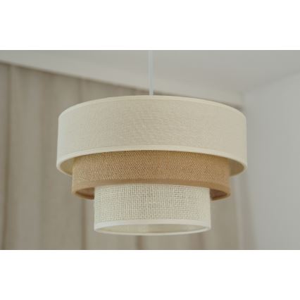 Brilagi - Suspension filaire DENVER LUNETA 1xE27/15W/230V d. 25 cm beige/marron/crème