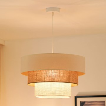 Brilagi - Suspension filaire DENVER LUNETA 1xE27/15W/230V d. 45 cm beige/marron/crème