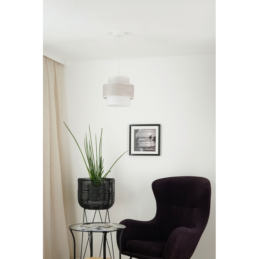 Brilagi - Suspension filaire DOVER SPACE 1xE27/15W/230V d. 25 cm gris/crème
