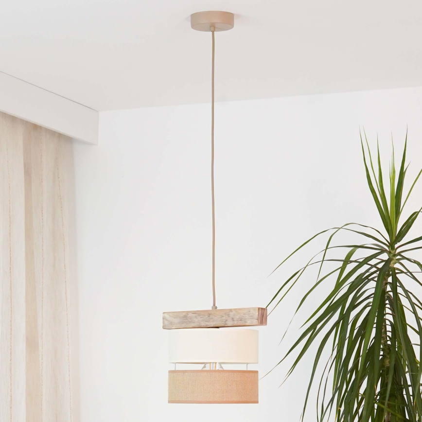 Brilagi - Suspension filaire FOREST 1xE27/15W/230V pin/beige/crème