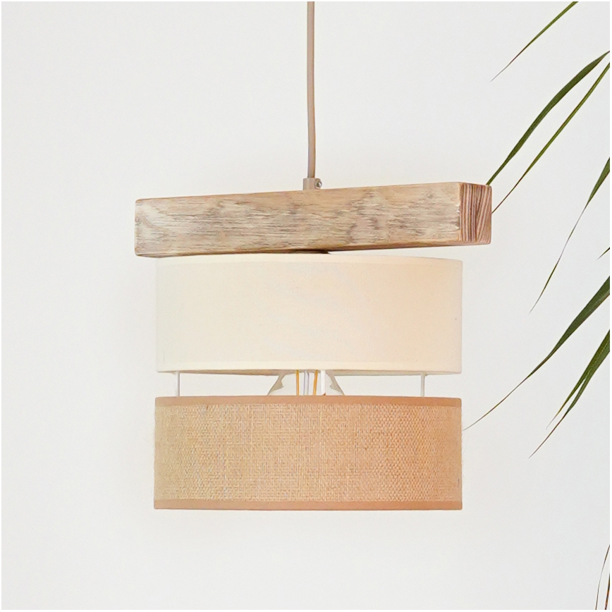 Brilagi - Suspension filaire FOREST 1xE27/15W/230V pin/beige/crème