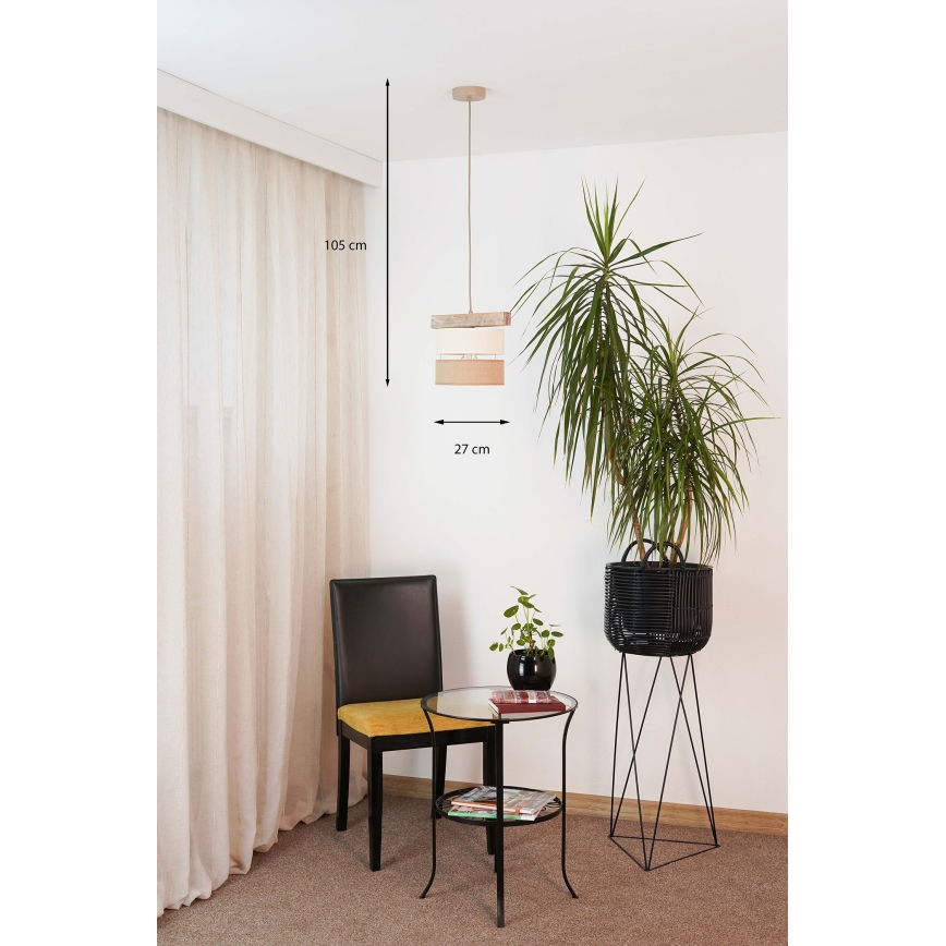Brilagi - Suspension filaire FOREST 1xE27/15W/230V pin/beige/crème