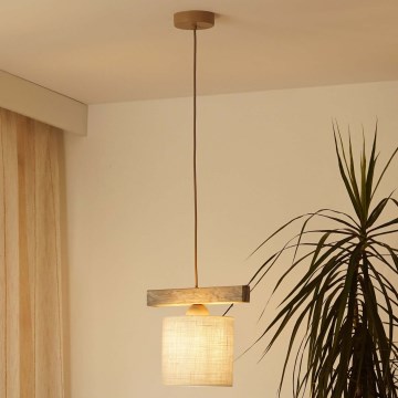 Brilagi - Suspension filaire FOREST 1xE27/15W/230V pin/marron/crème