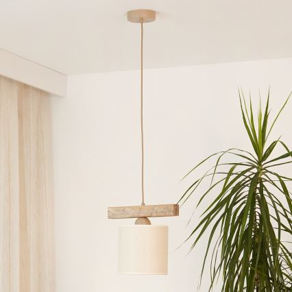 Brilagi - Suspension filaire FOREST 1xE27/15W/230V pin/marron/crème