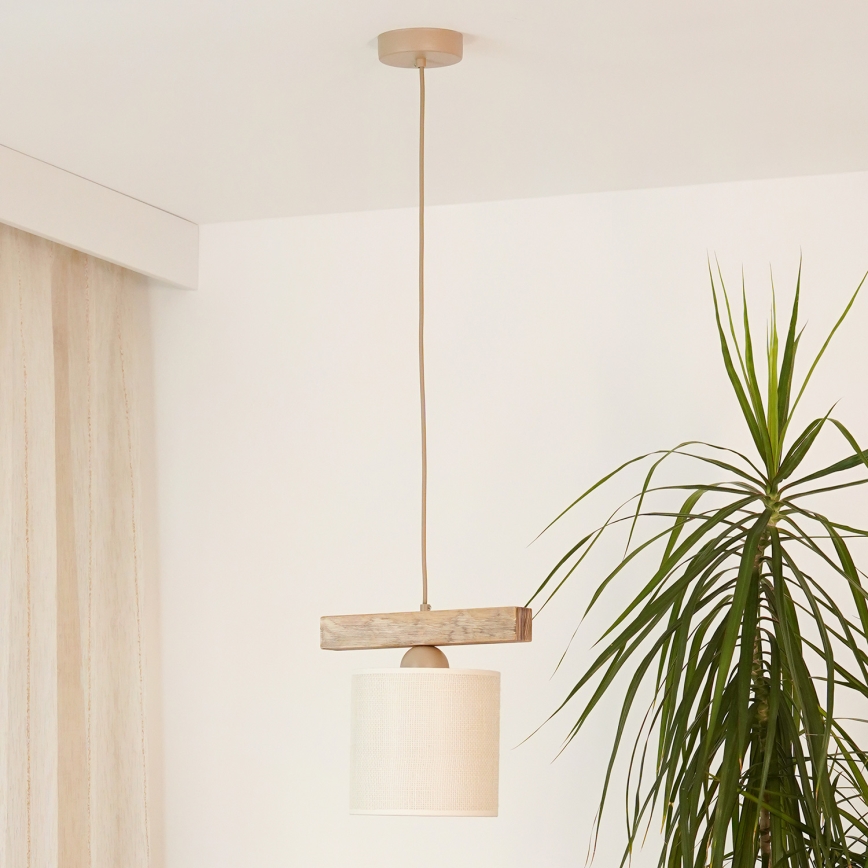 Brilagi - Suspension filaire FOREST 1xE27/15W/230V pin/marron/crème