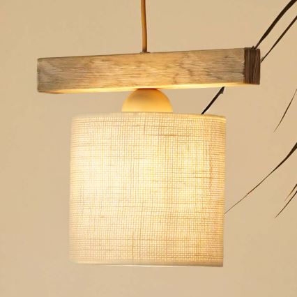 Brilagi - Suspension filaire FOREST 1xE27/15W/230V pin/marron/crème