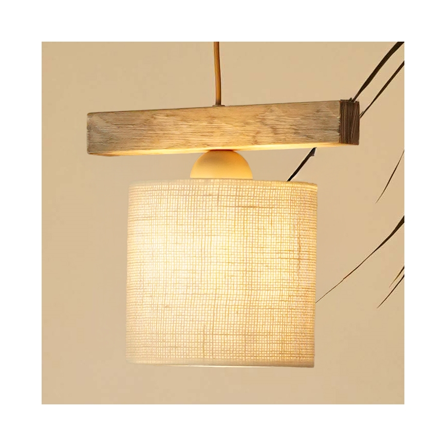Brilagi - Suspension filaire FOREST 1xE27/15W/230V pin/marron/crème