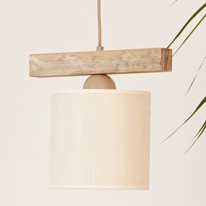 Brilagi - Suspension filaire FOREST 1xE27/15W/230V pin/marron/crème