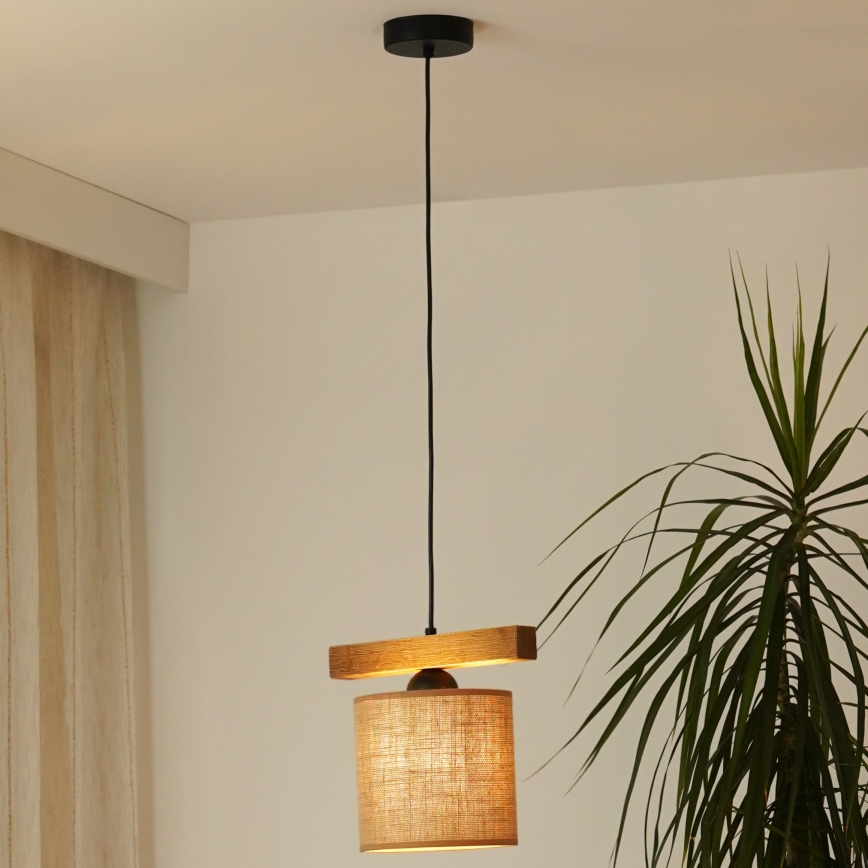 Brilagi - Suspension filaire FOREST 1xE27/15W/230V pin/marron/noir