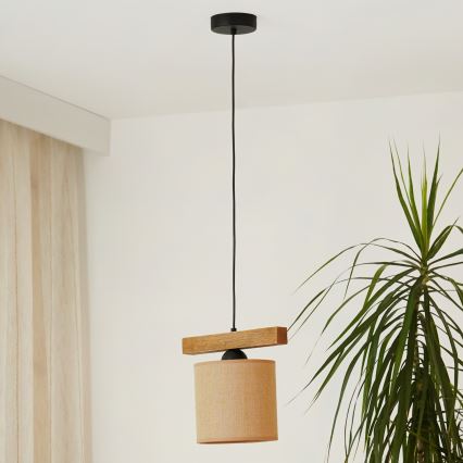 Brilagi - Suspension filaire FOREST 1xE27/15W/230V pin/marron/noir