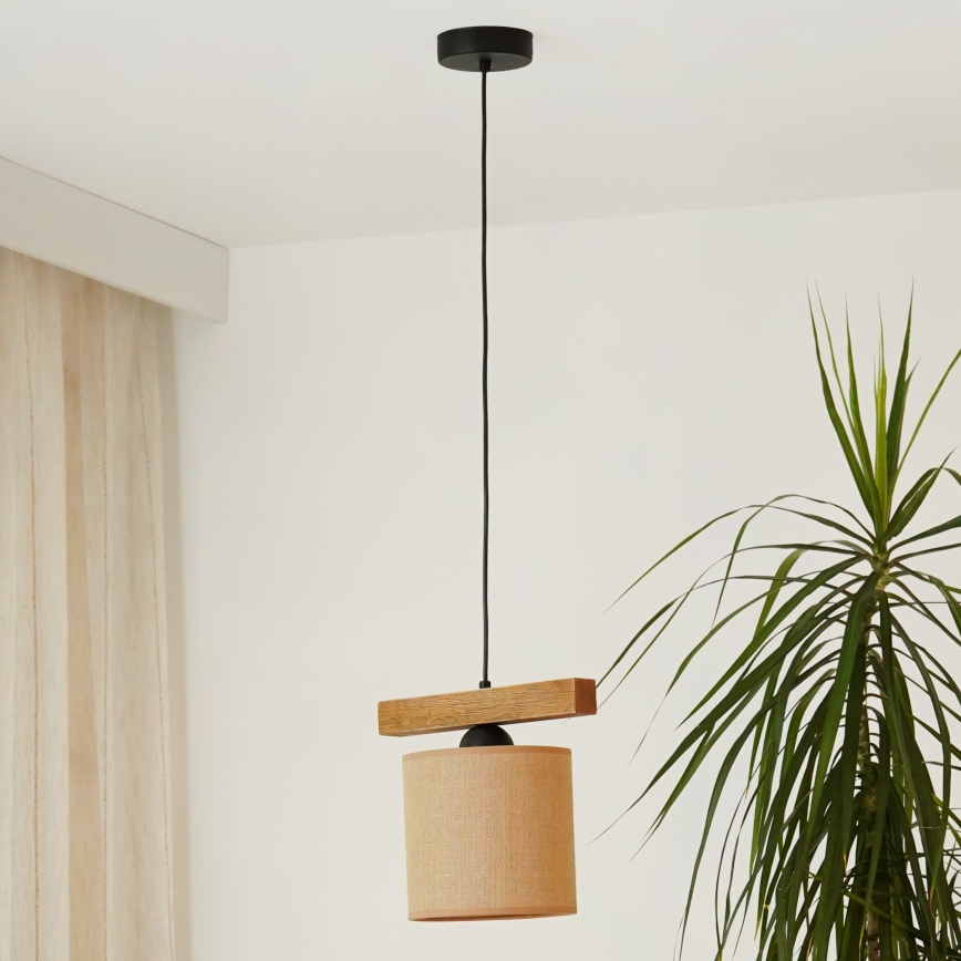 Brilagi - Suspension filaire FOREST 1xE27/15W/230V pin/marron/noir