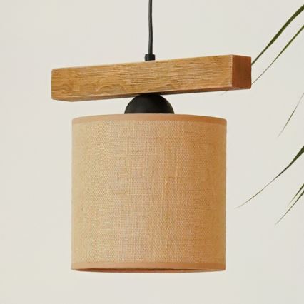 Brilagi - Suspension filaire FOREST 1xE27/15W/230V pin/marron/noir