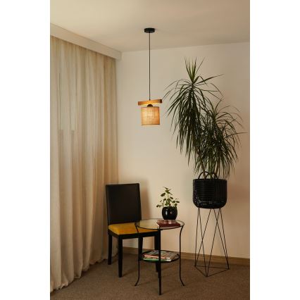 Brilagi - Suspension filaire FOREST 1xE27/15W/230V pin/marron/noir