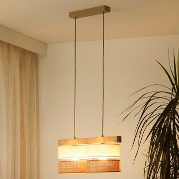 Brilagi - Suspension filaire FOREST 2xE27/15W/230V pin/beige/crème