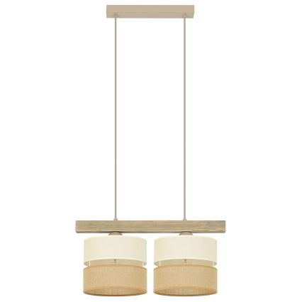 Brilagi - Suspension filaire FOREST 2xE27/15W/230V pin/beige/crème