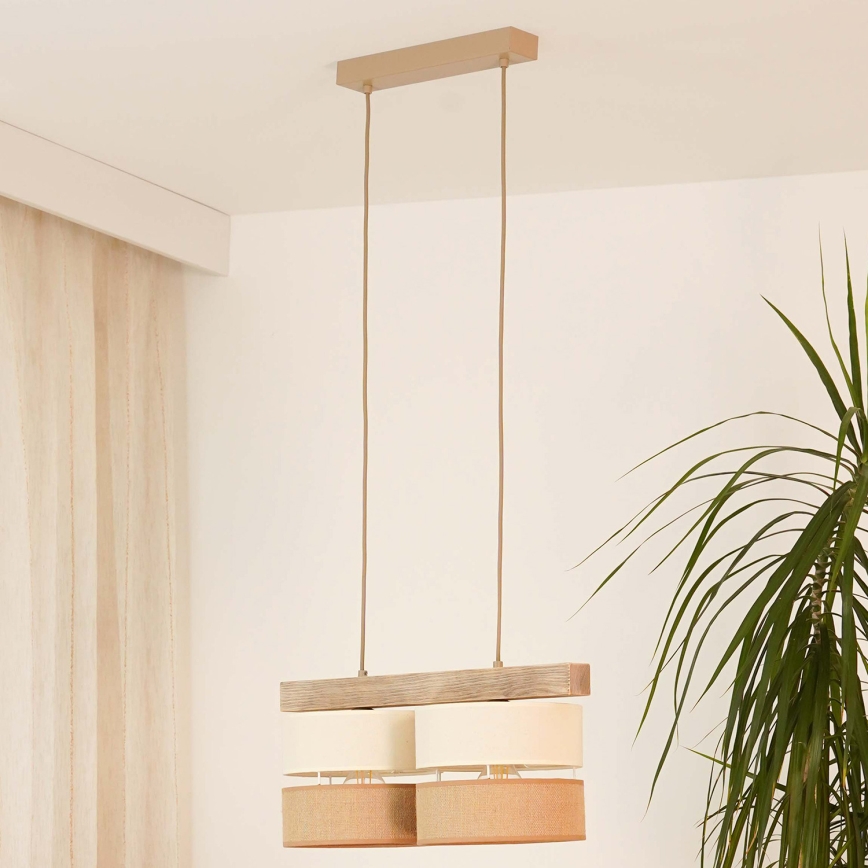 Brilagi - Suspension filaire FOREST 2xE27/15W/230V pin/beige/crème
