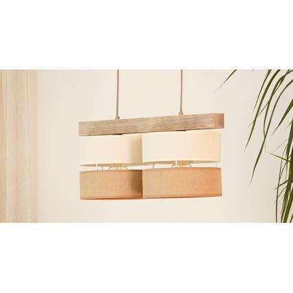 Brilagi - Suspension filaire FOREST 2xE27/15W/230V pin/beige/crème