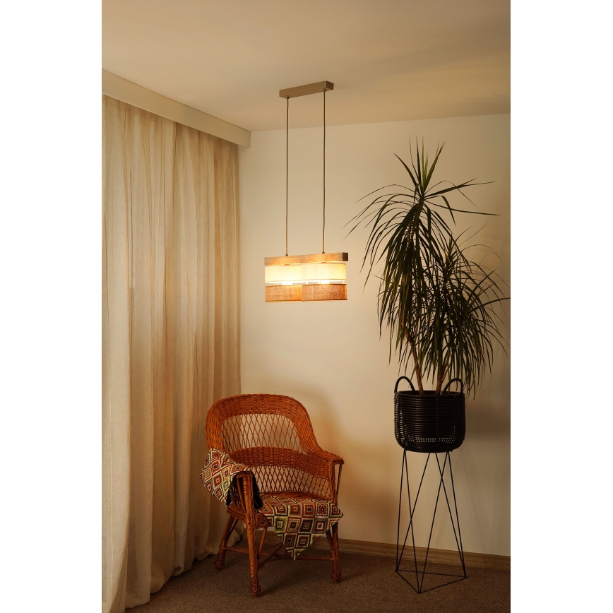 Brilagi - Suspension filaire FOREST 2xE27/15W/230V pin/beige/crème