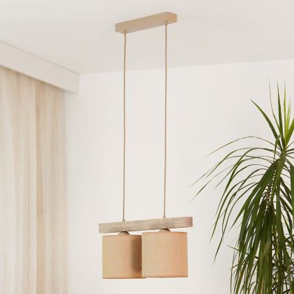 Brilagi - Suspension filaire FOREST 2xE27/15W/230V pin/marron