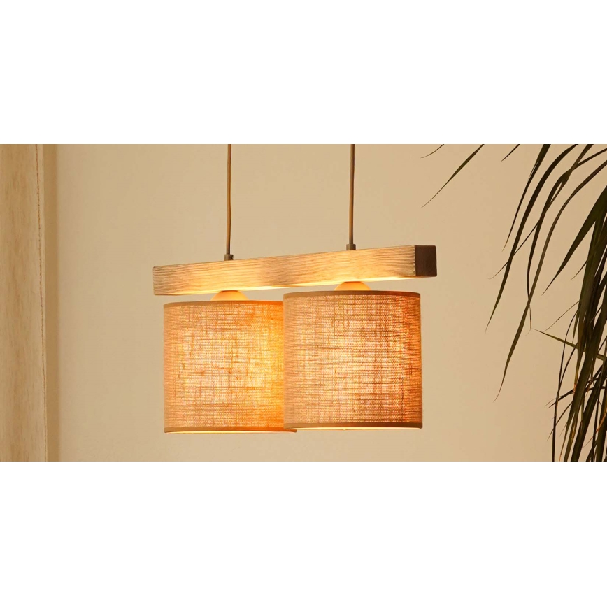 Brilagi - Suspension filaire FOREST 2xE27/15W/230V pin/marron