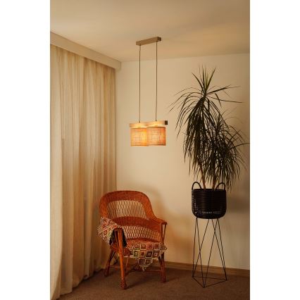Brilagi - Suspension filaire FOREST 2xE27/15W/230V pin/marron