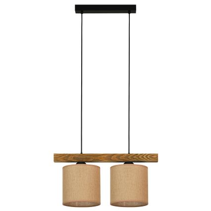 Brilagi - Suspension filaire FOREST 2xE27/15W/230V pin/marron/noir