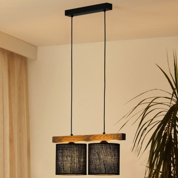 Brilagi - Suspension filaire FOREST 2xE27/15W/230V pin/noir