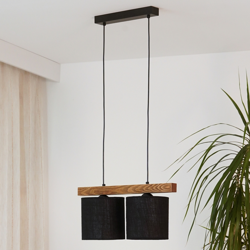 Brilagi - Suspension filaire FOREST 2xE27/15W/230V pin/noir