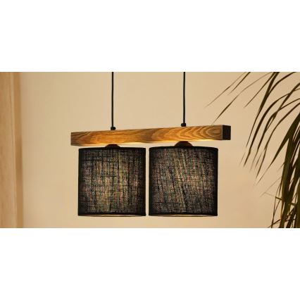 Brilagi - Suspension filaire FOREST 2xE27/15W/230V pin/noir