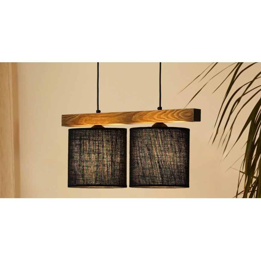 Brilagi - Suspension filaire FOREST 2xE27/15W/230V pin/noir