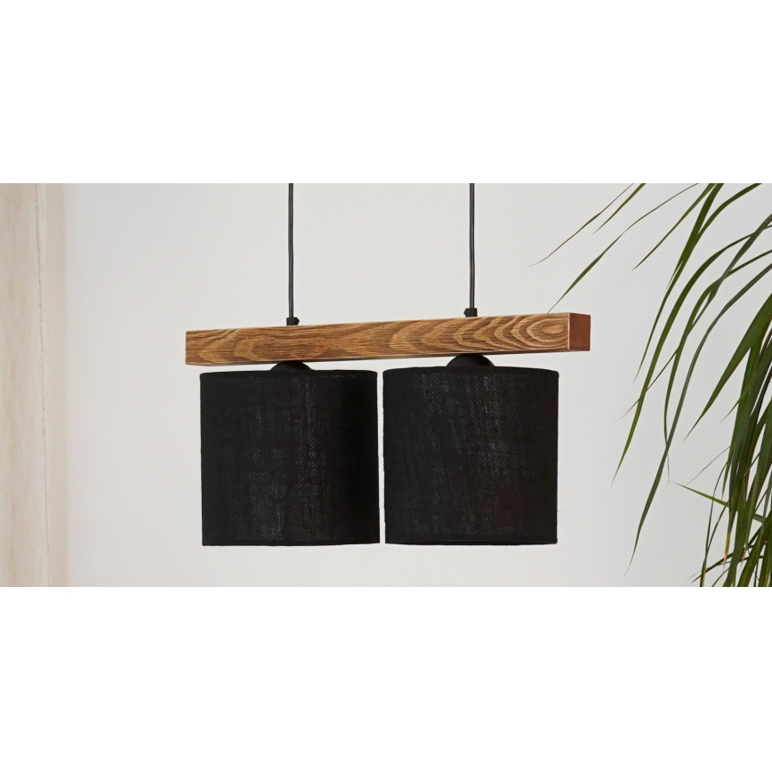 Brilagi - Suspension filaire FOREST 2xE27/15W/230V pin/noir