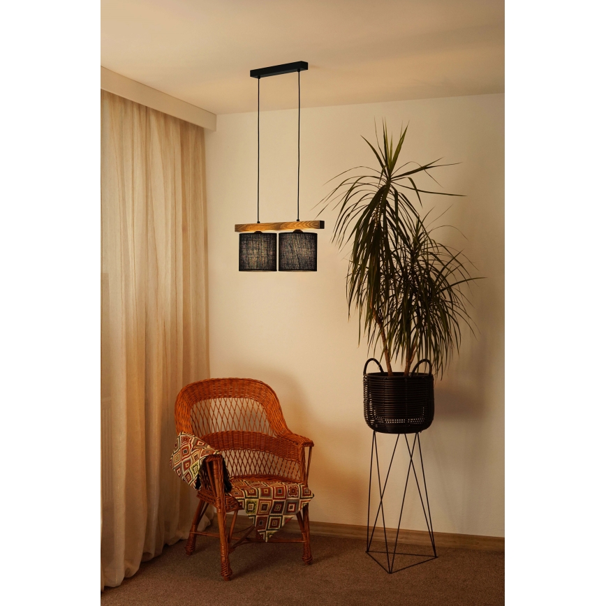 Brilagi - Suspension filaire FOREST 2xE27/15W/230V pin/noir