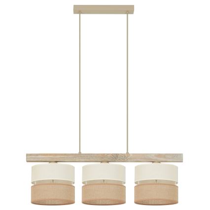 Brilagi - Suspension filaire FOREST 3xE27/15W/230V pin/beige/crème