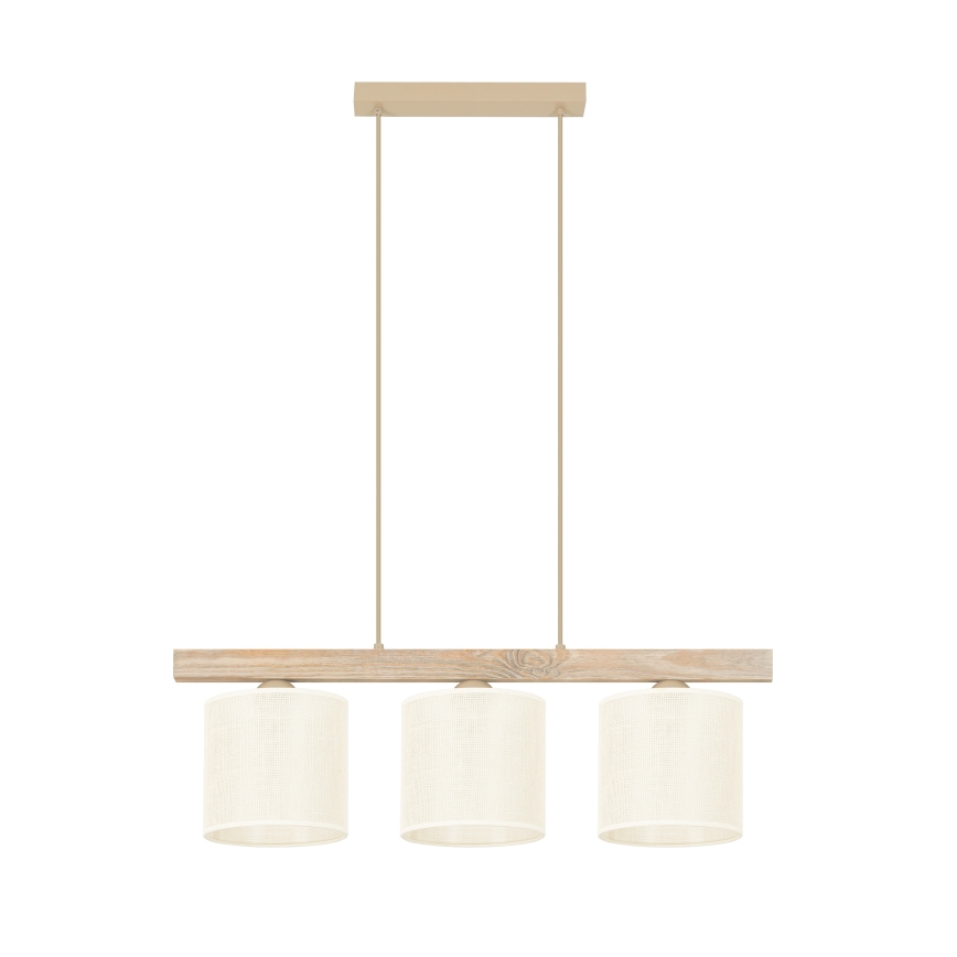 Brilagi - Suspension filaire FOREST 3xE27/15W/230V pin/marron/crème