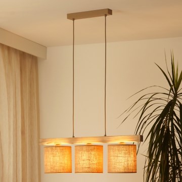 Brilagi - Suspension filaire FOREST 3xE27/15W/230V pin/marron