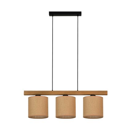 Brilagi - Suspension filaire FOREST 3xE27/15W/230V pin/marron/noir