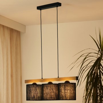Brilagi - Suspension filaire FOREST 3xE27/15W/230V pin/noir