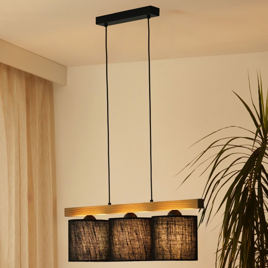 Brilagi - Suspension filaire FOREST 3xE27/15W/230V pin/noir