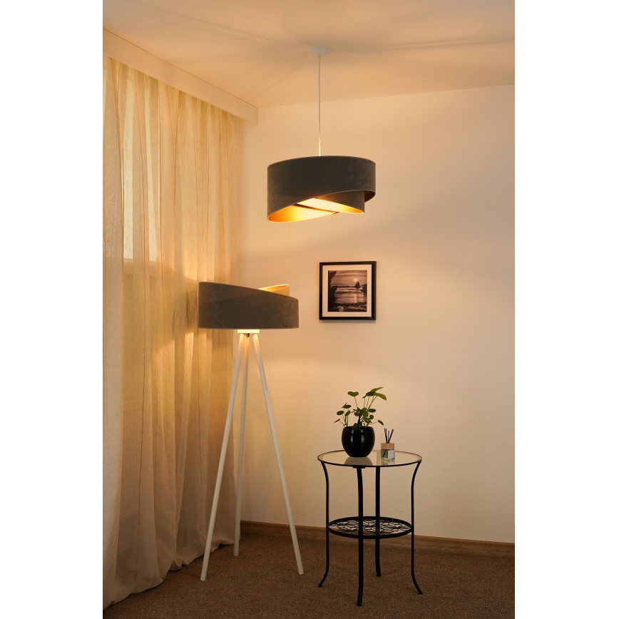 Brilagi - Suspension filaire LED LYRA 1xE27/15W/230V gris/doré