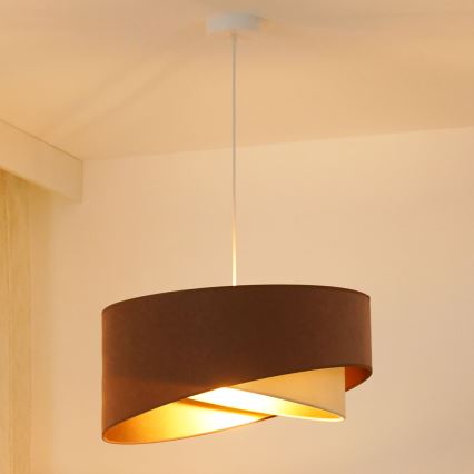 Brilagi - Suspension filaire LED LYRA 1xE27/15W/230V marron/crème/doré