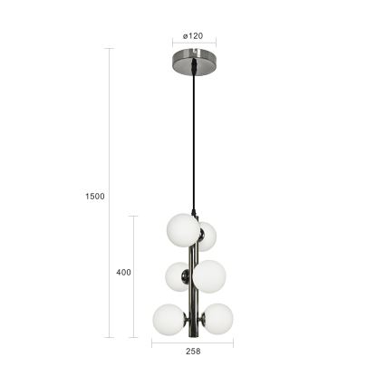 Brilagi - Suspension filaire LED MILLA 6xG9/3W/230V chrome brillant/blanc