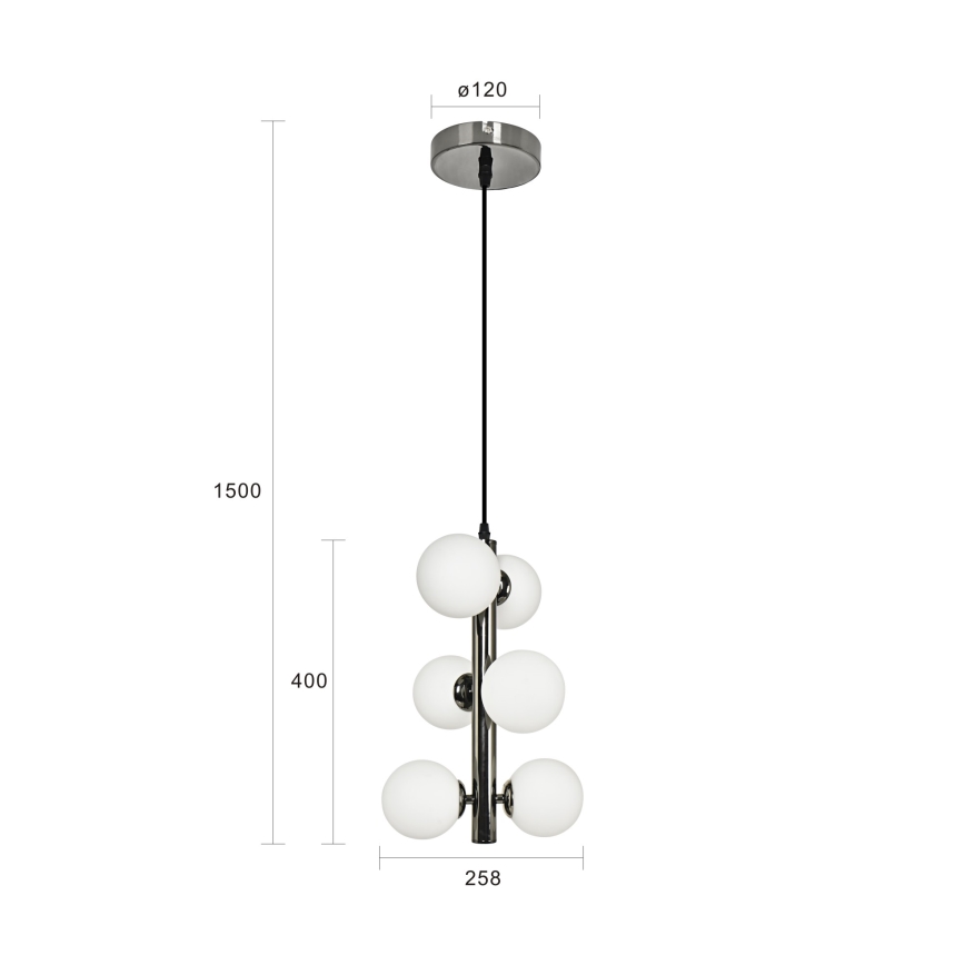 Brilagi - Suspension filaire LED MILLA 6xG9/3W/230V chrome brillant/blanc